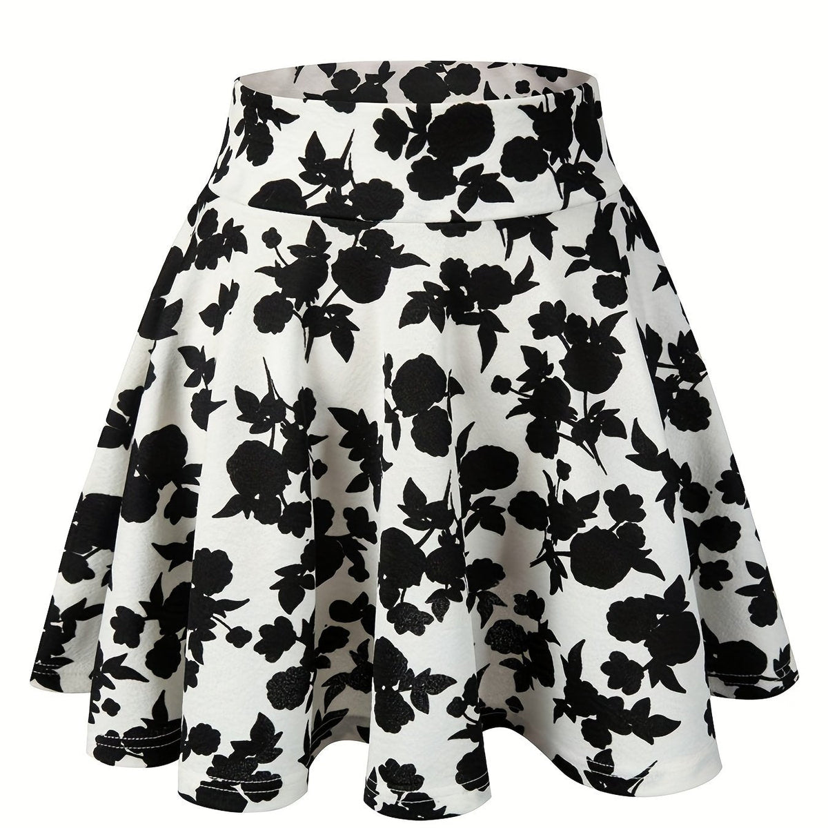 Kpop Polka Dot Print Skater Skirts, Casual Ruffle A Line Versatile Mini Skirts, Women's Clothing
