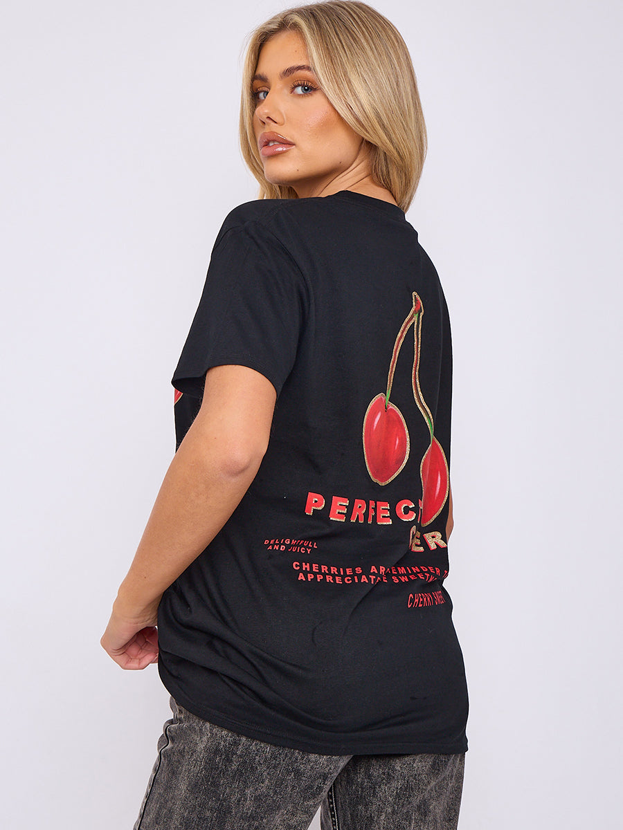 Perfect Cherry Front & Back Graphic T-Shirt