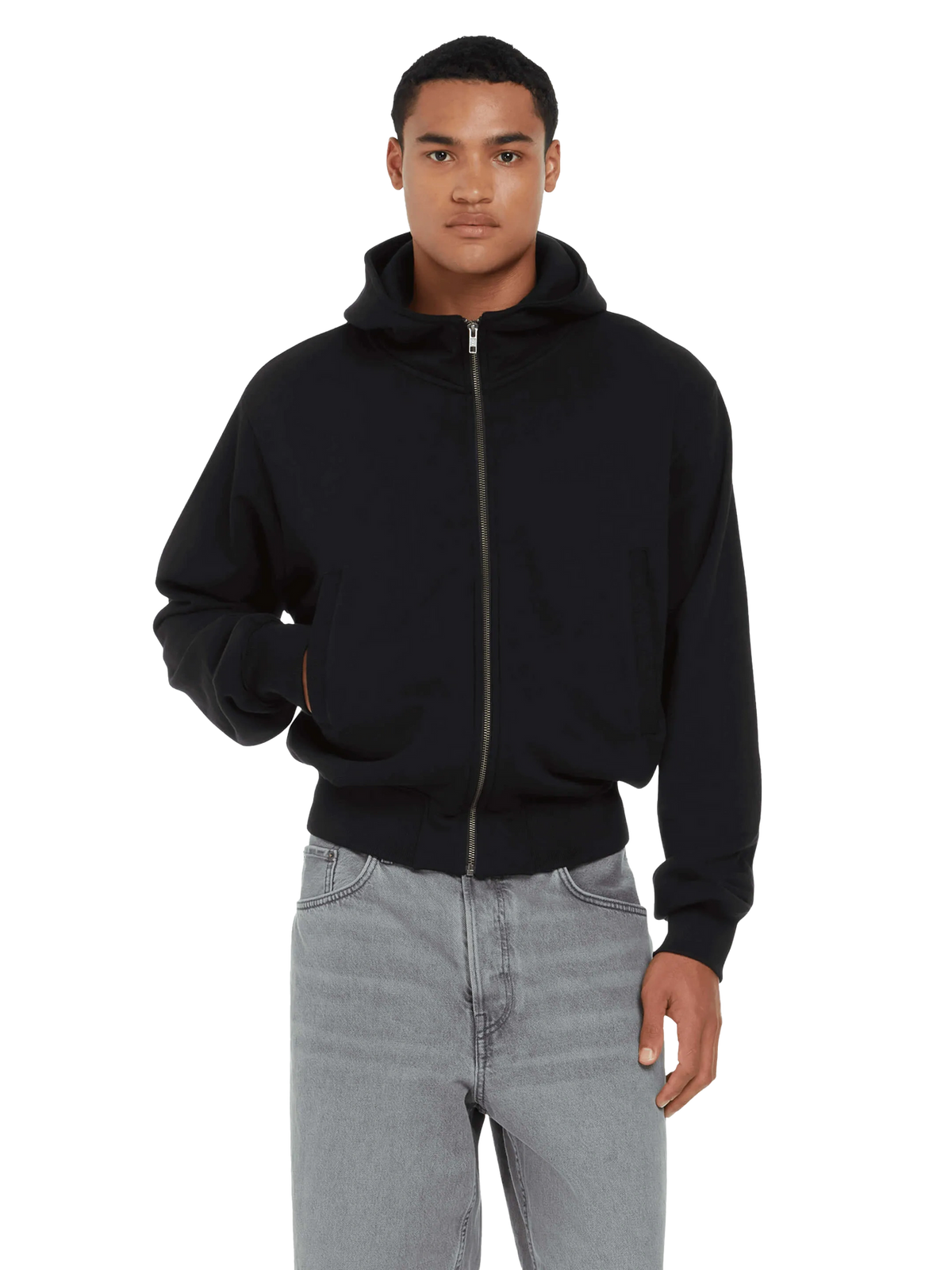 Organic Bomber Jacket Hoodie: Unisex