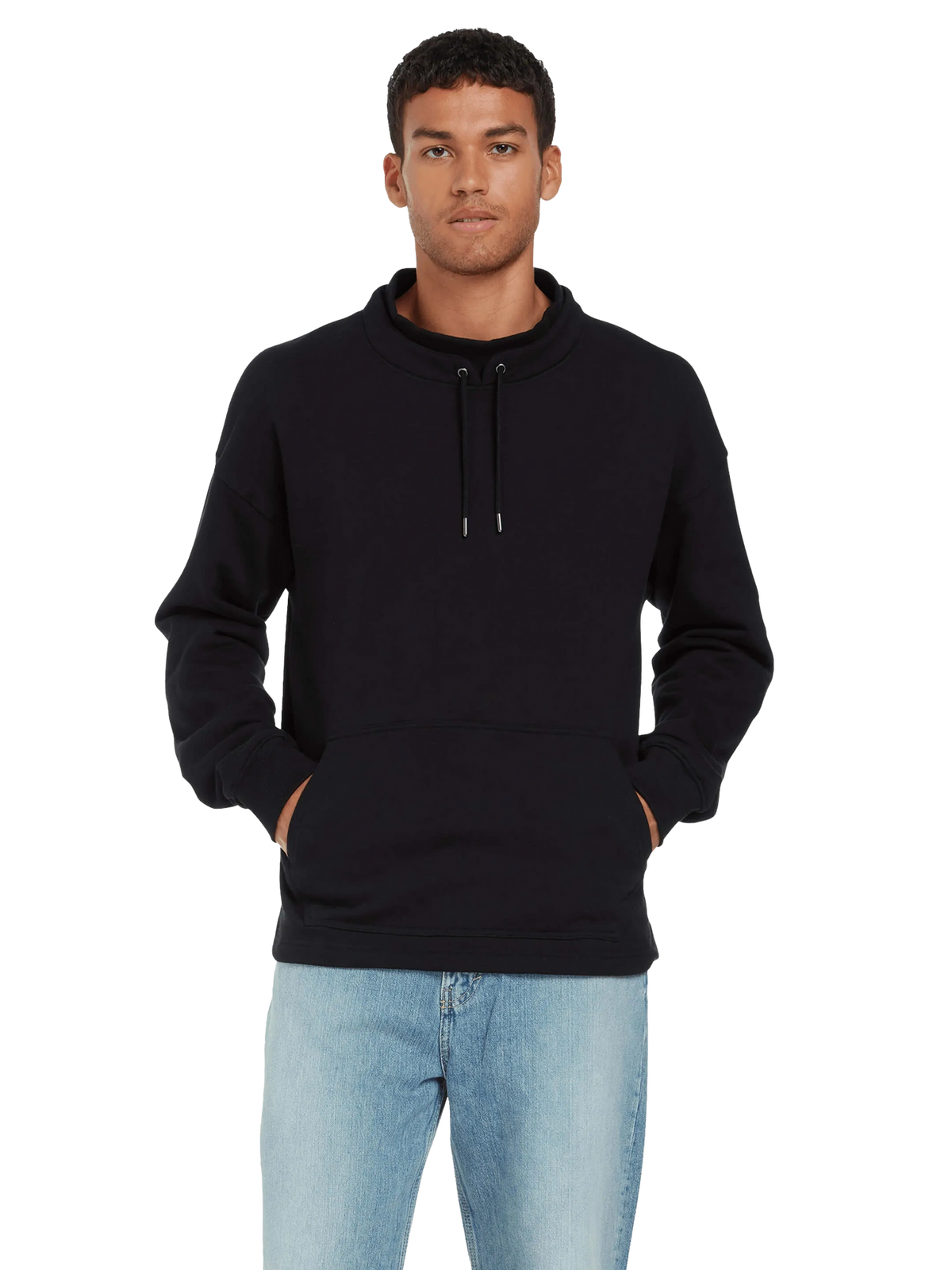 Organic Mock Neck Sweatshirt: Unisex