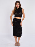 Knitted Crop Top & Maxi Skirt Co-ord