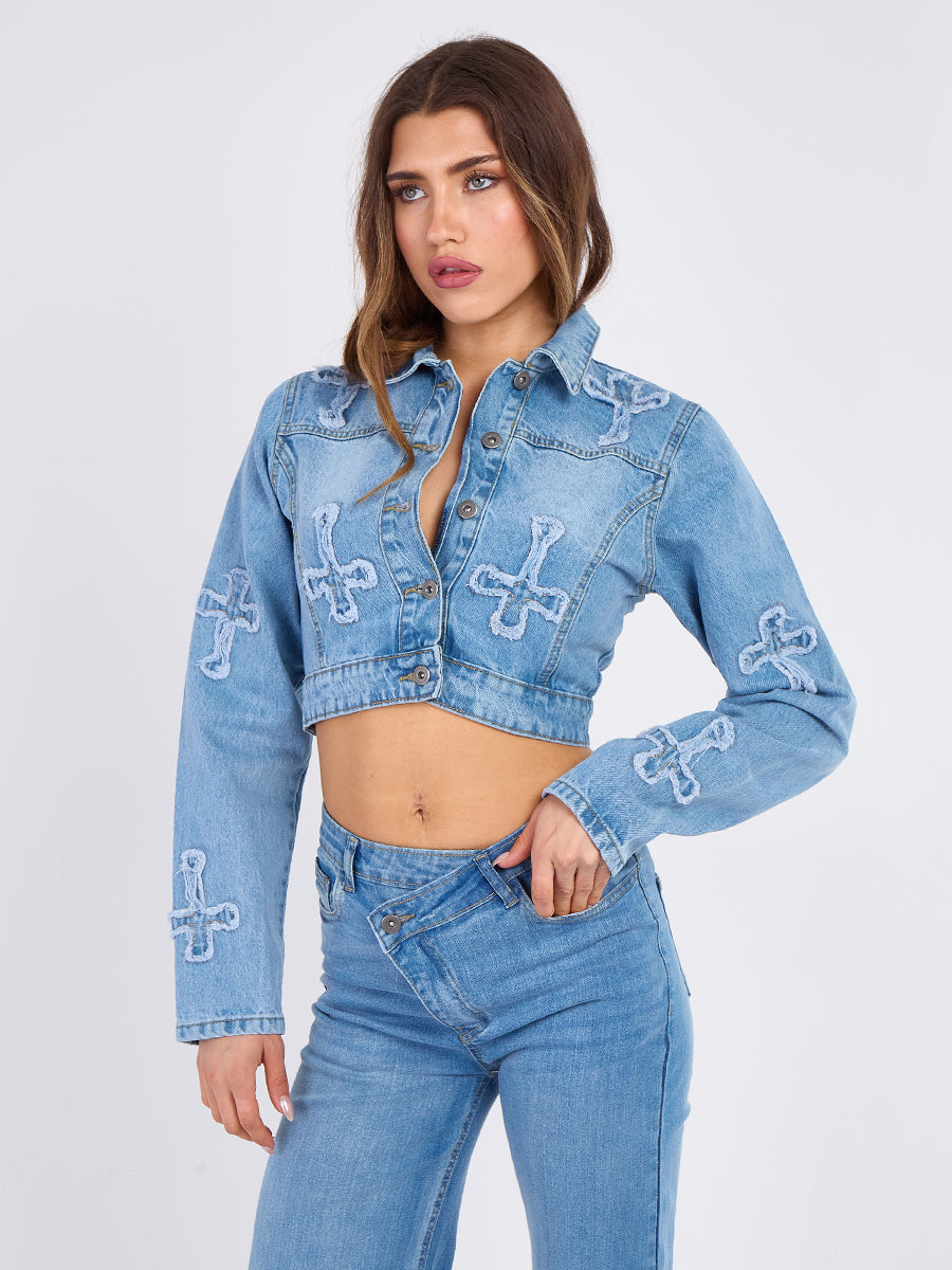 Asymmetric Waist Denim Jeans