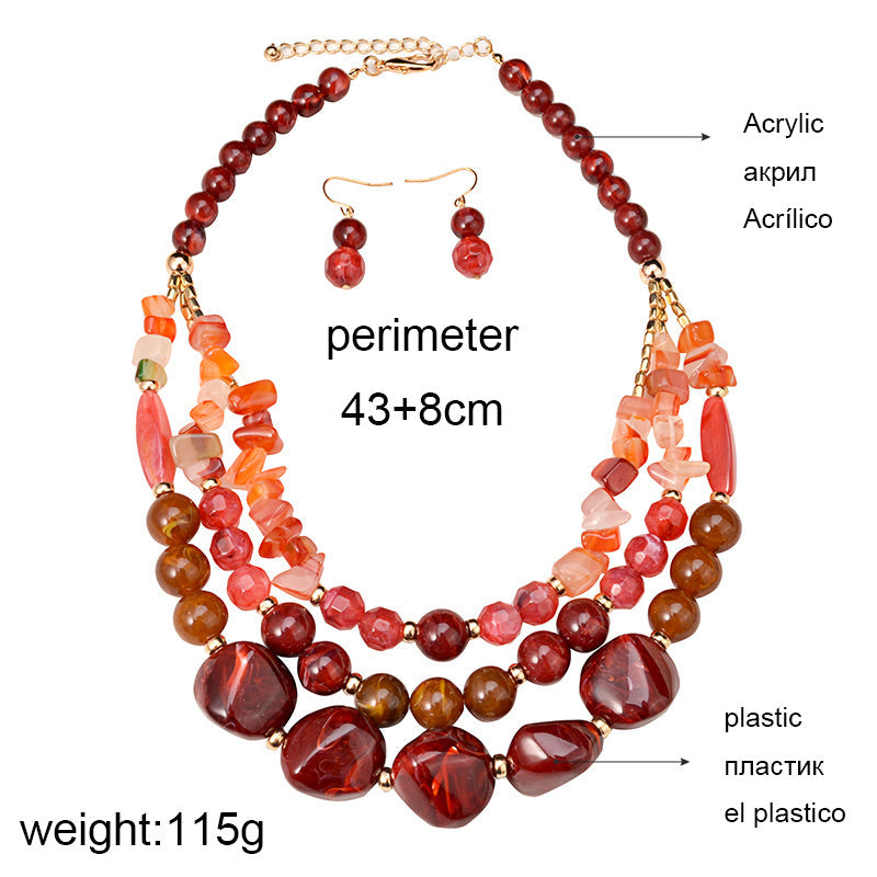 Bohemian Wedding Beads Jewelry Set