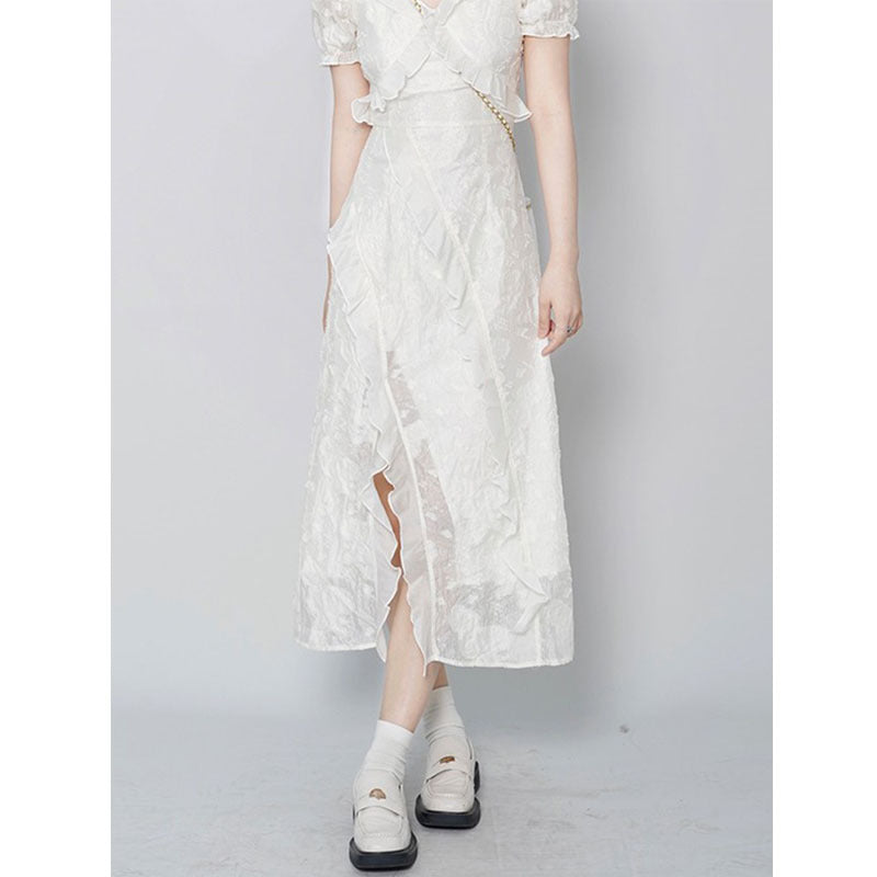 Fashionable White Slimming Dress For Women
