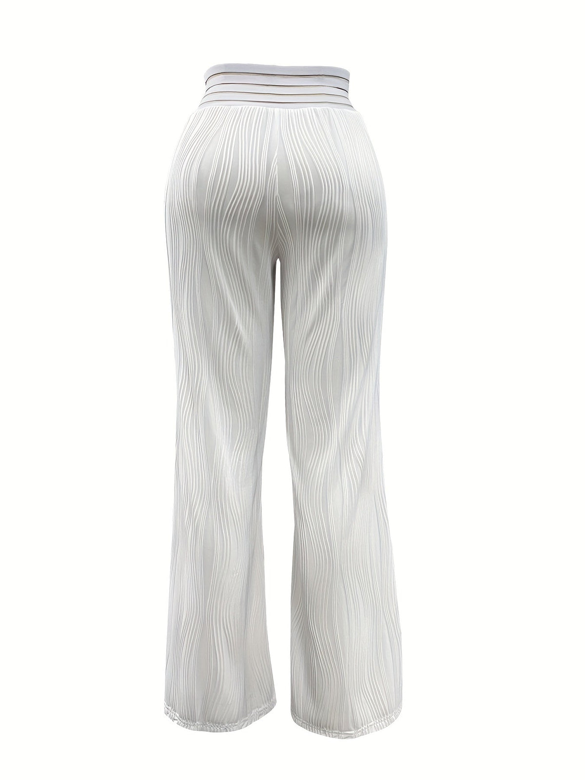 Solid Color Wide Leg Pants, Y2K High Waist Loose Pants For Every Day Women's Trousers