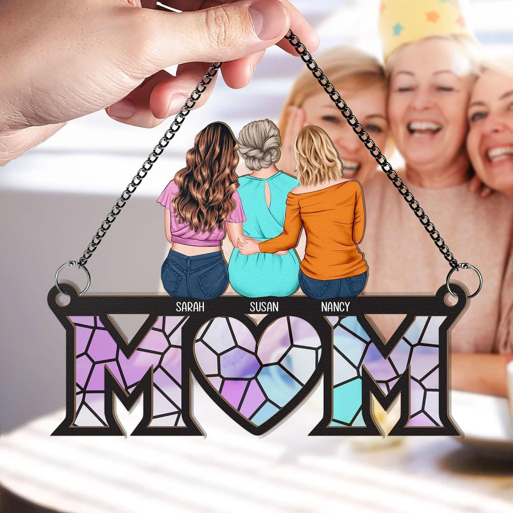 Mother's Day Decoration Gift Mother And Daughter Pendant On The Moon