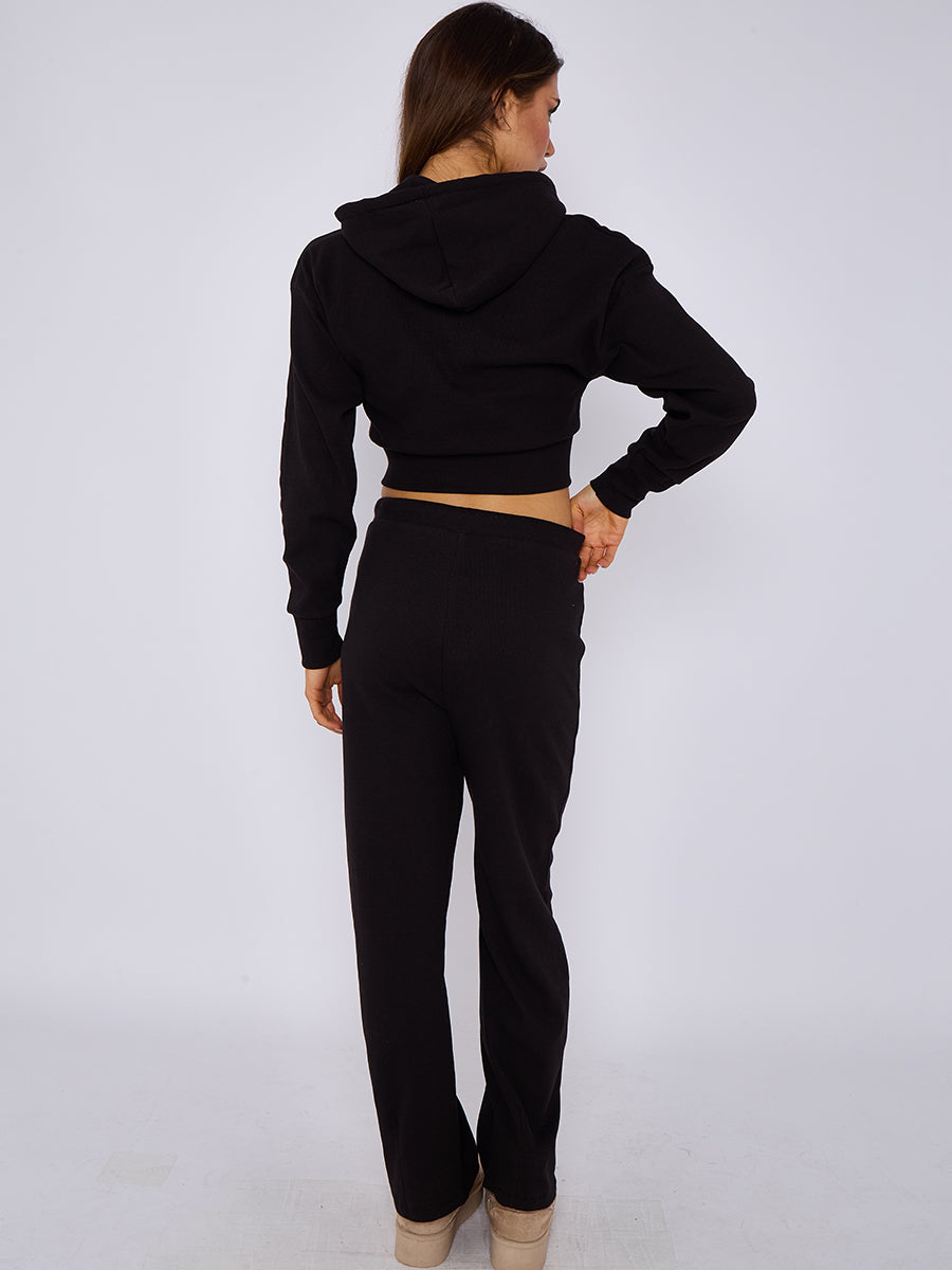 Soft Ribbed Zip Hoodie & Trouser Co-ord