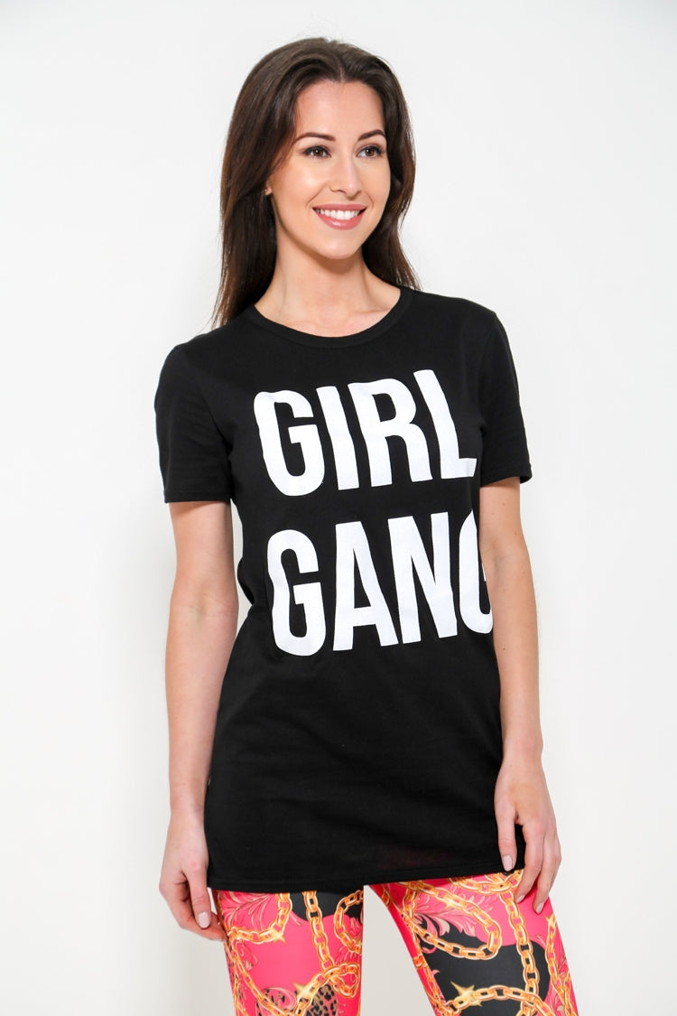 Girl Gang Printed T Shirt