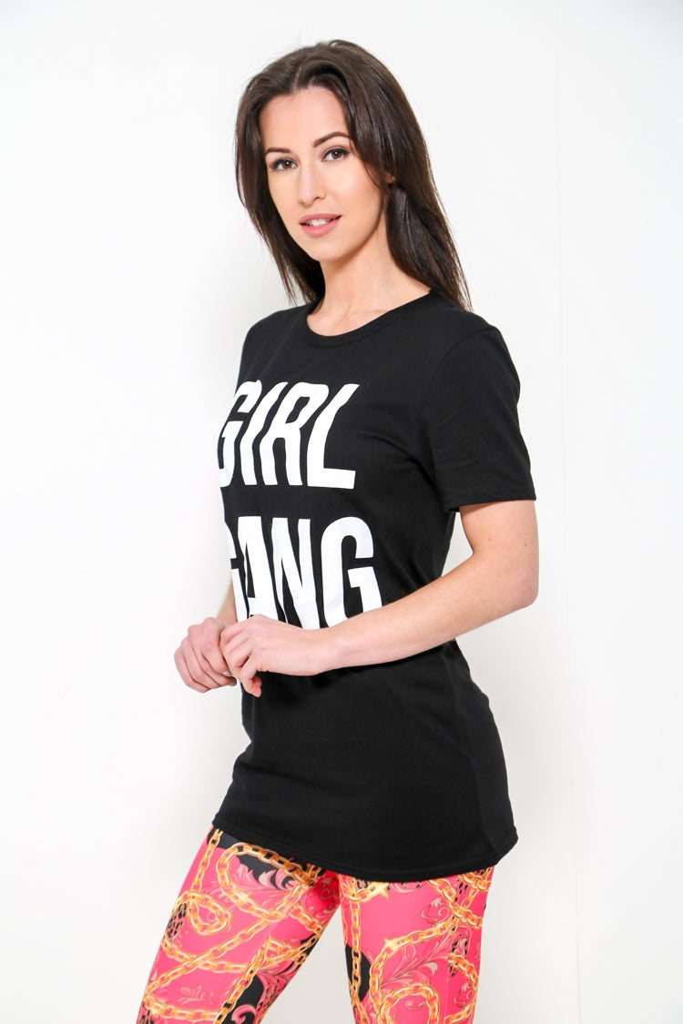 Girl Gang Printed T Shirt