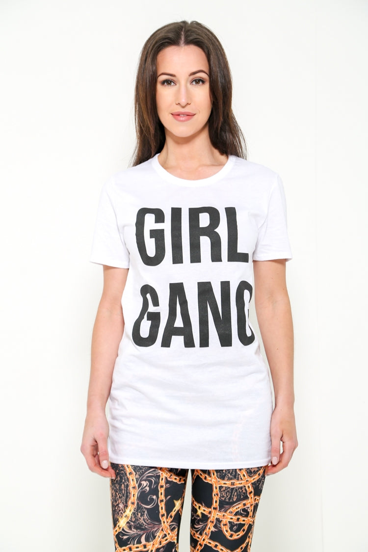 Girl Gang Printed T Shirt