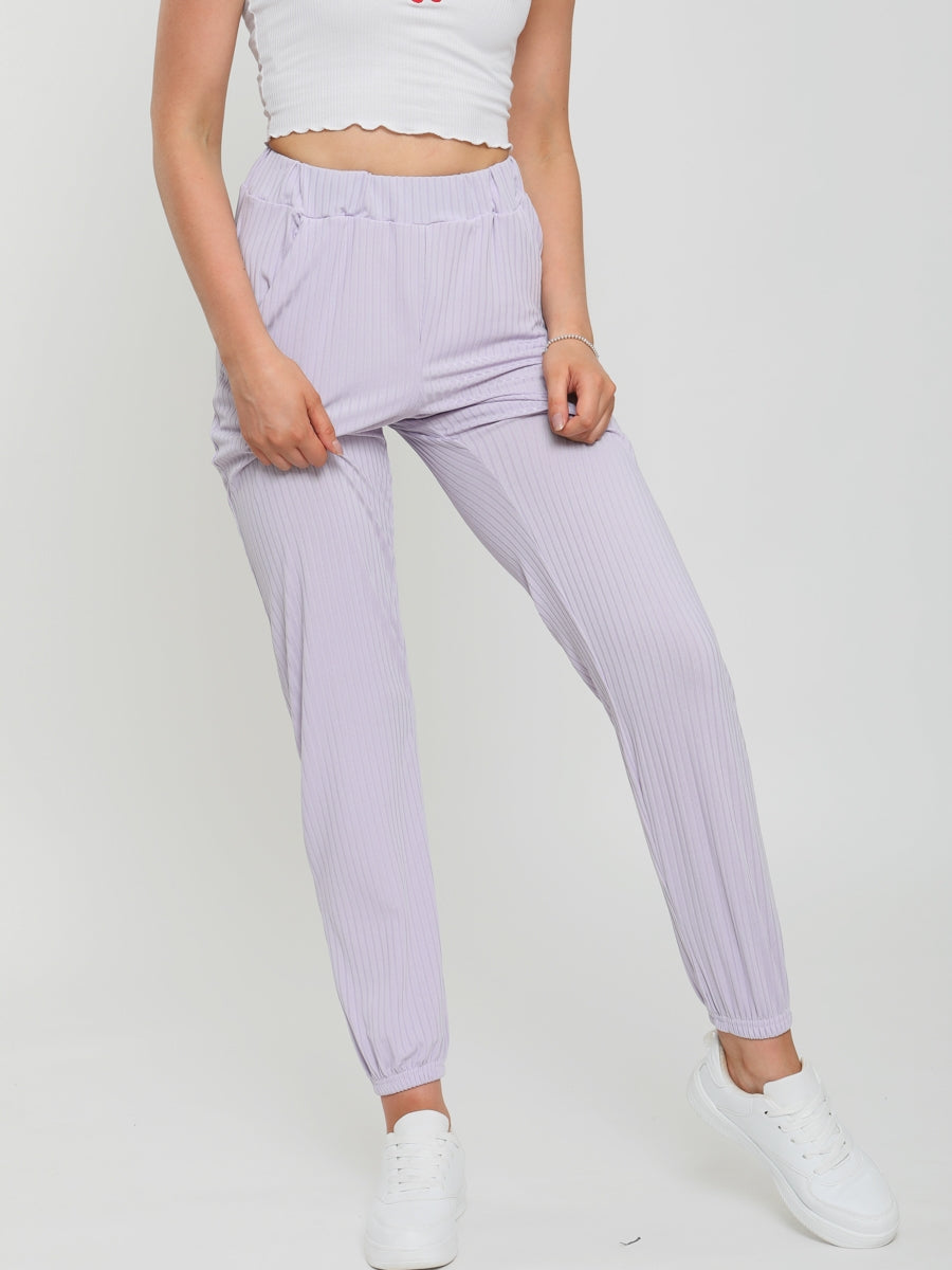 Ribbed Cuffed Jogger Trousers