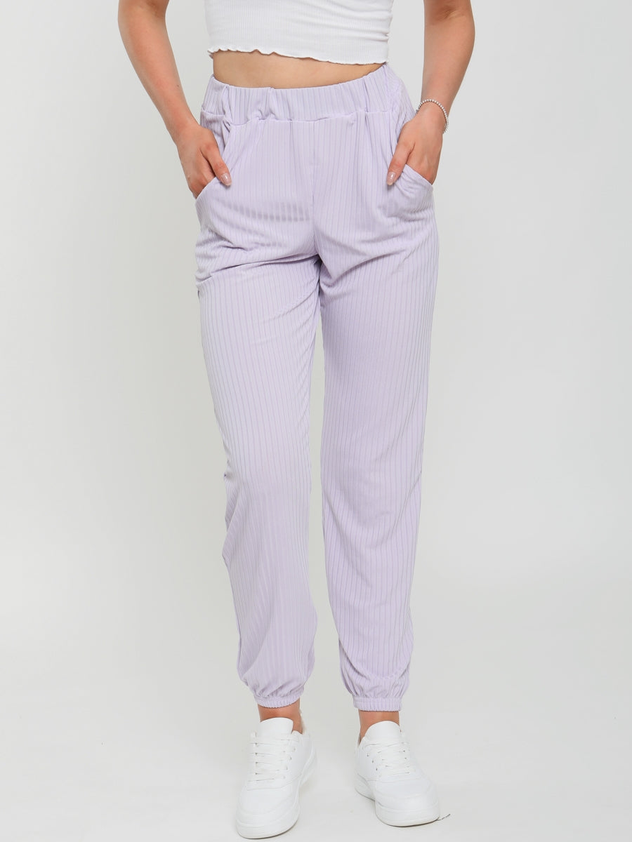Ribbed Cuffed Jogger Trousers