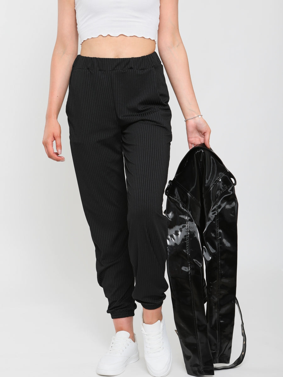 Ribbed Cuffed Jogger Trousers