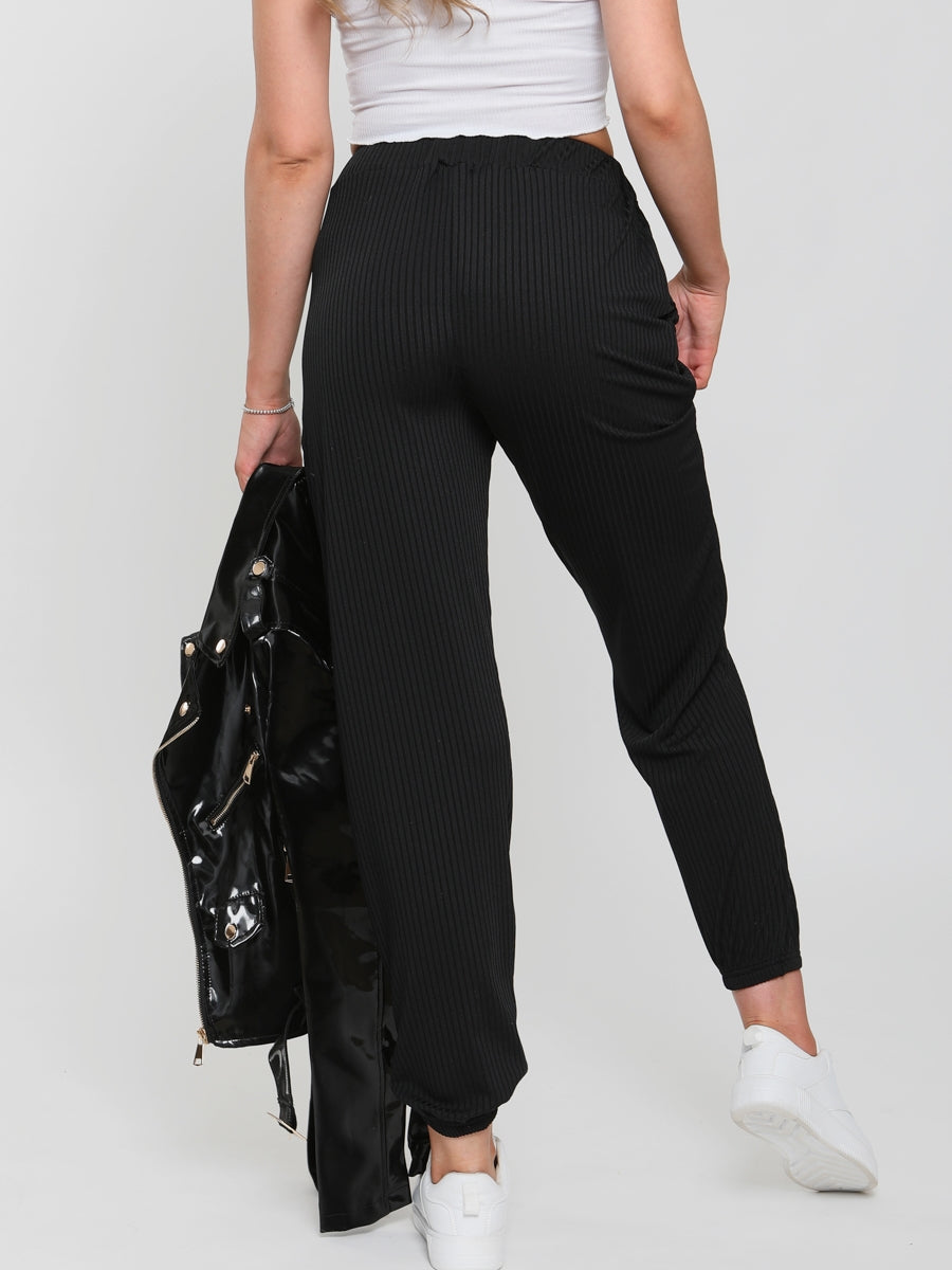 Ribbed Cuffed Jogger Trousers