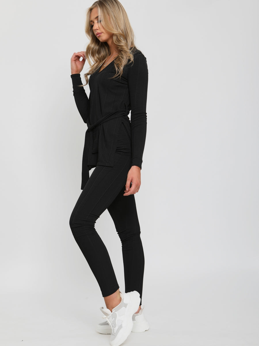 Ribbed Side Split Top & Trouser Co-ord