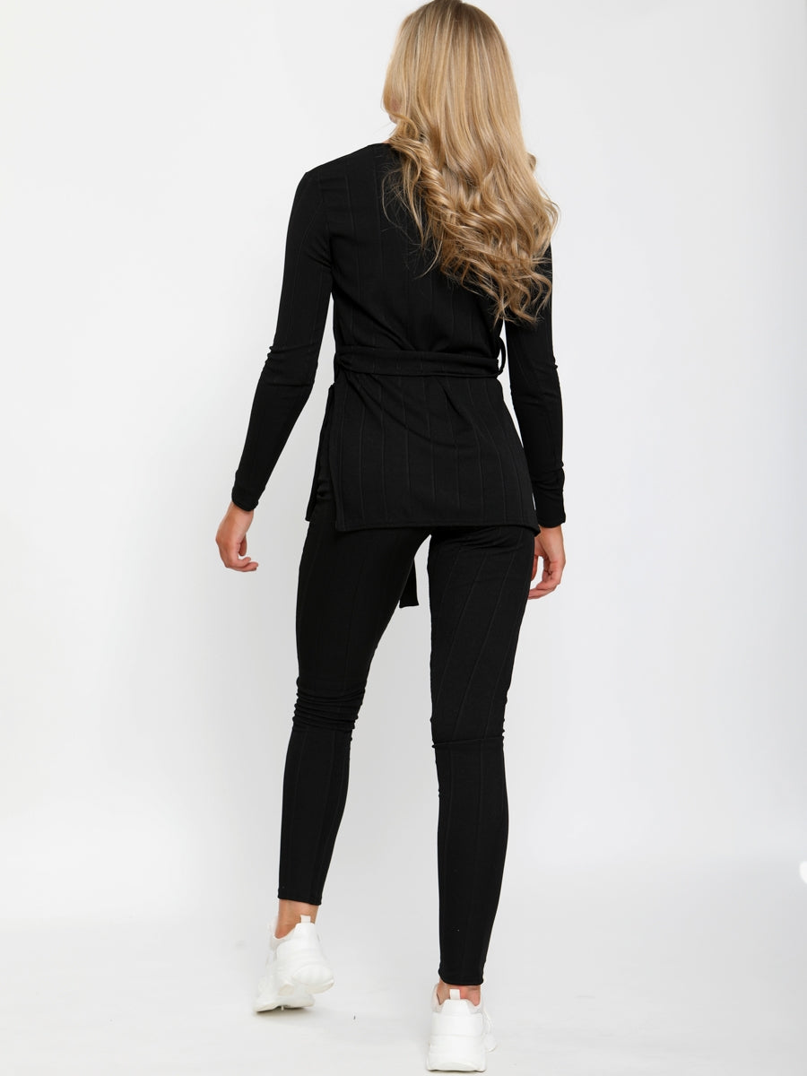 Ribbed Side Split Top & Trouser Co-ord