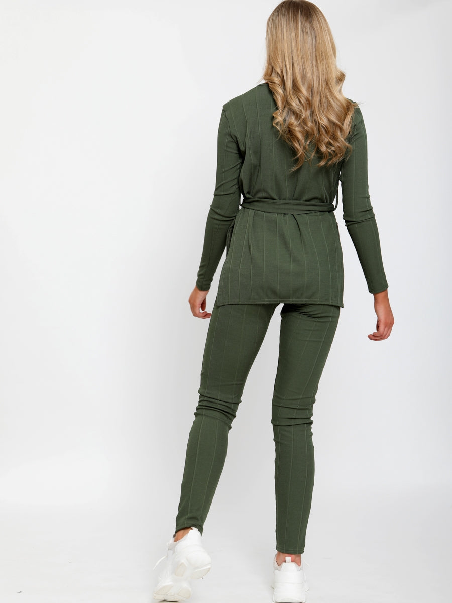 Ribbed Side Split Top & Trouser Co-ord
