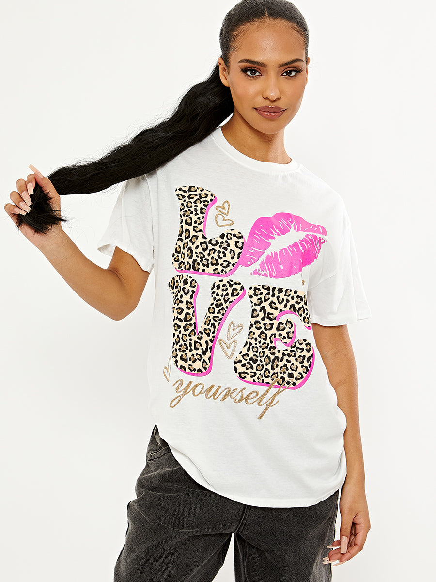 Love Lips Graphic Printed T-Shirt