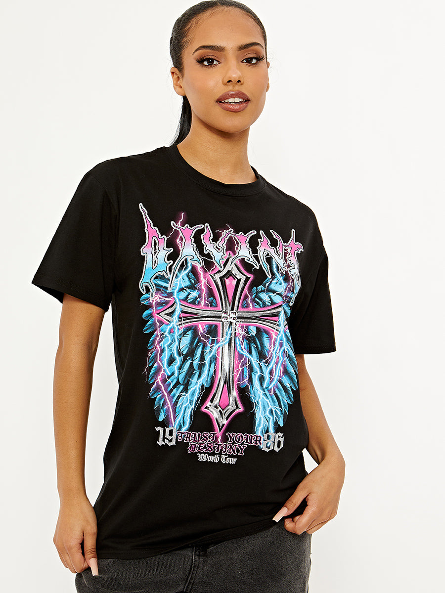 Divine Graphic Printed T-Shirt