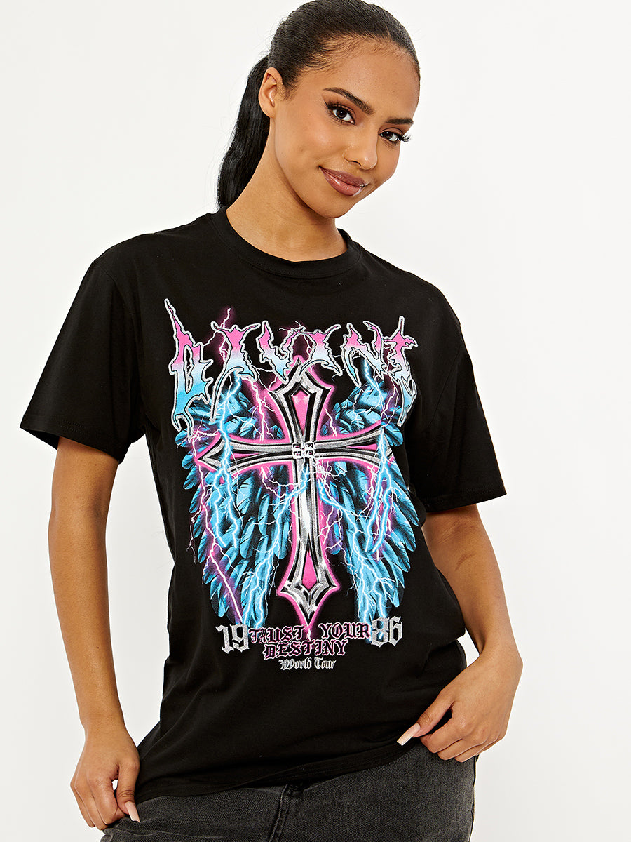 Divine Graphic Printed T-Shirt