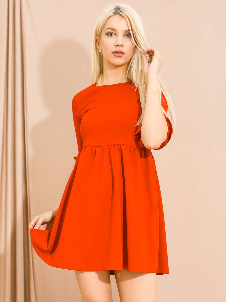 Frill Detail Smock Dress
