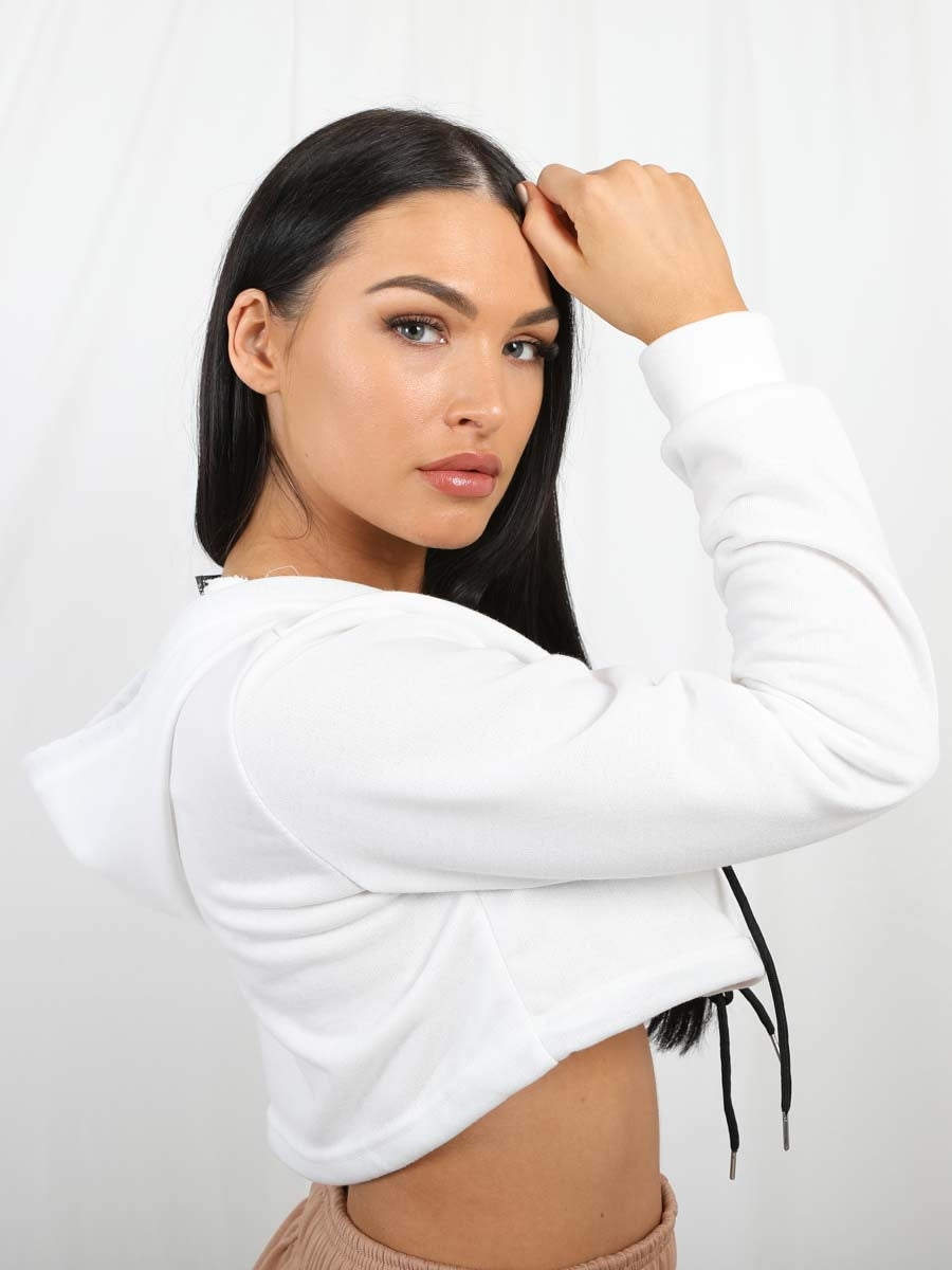 Zip Up Cropped Hoodie