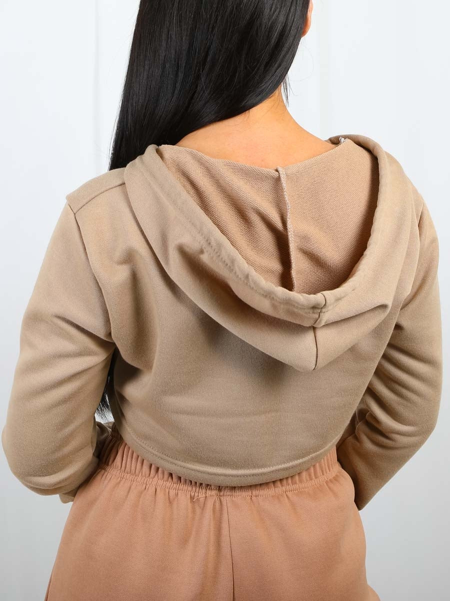 Zip Up Cropped Hoodie