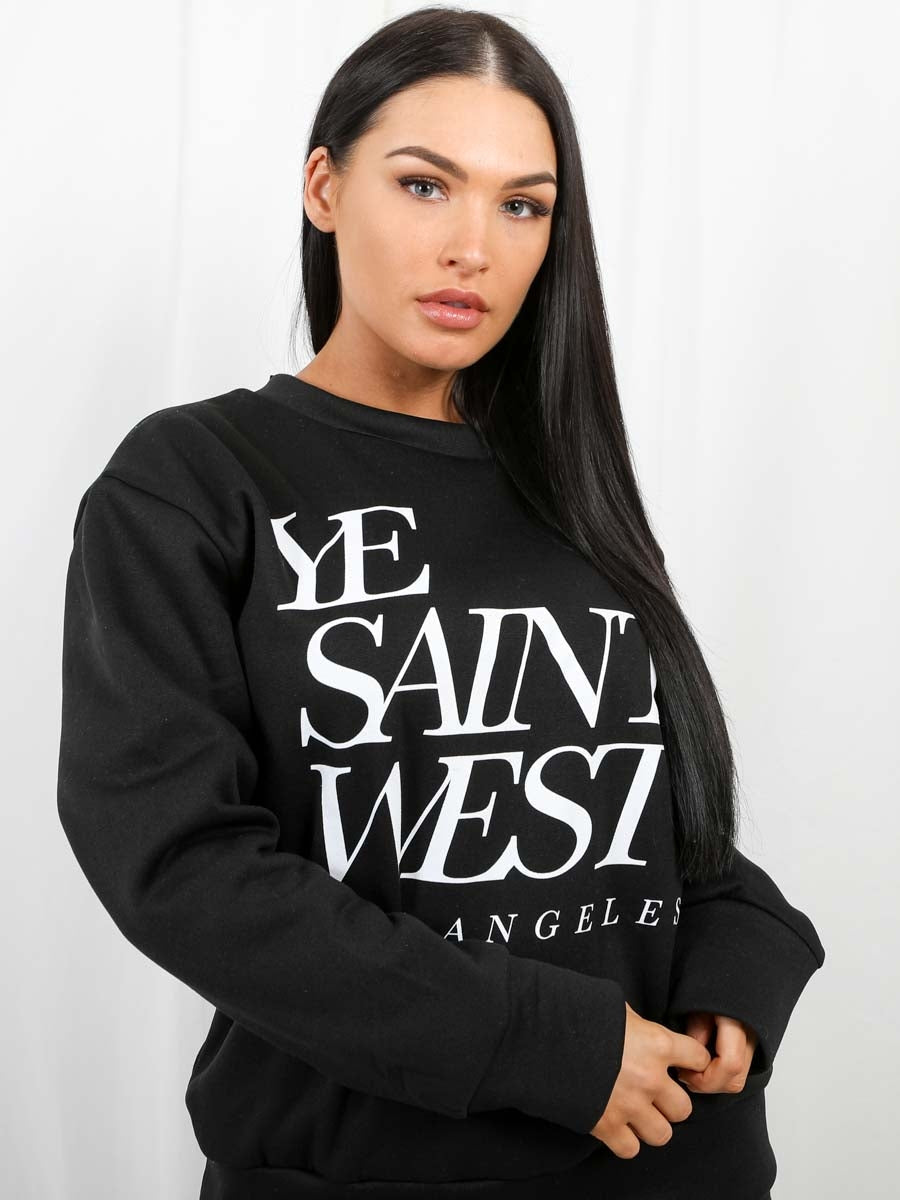 YE SAINT WEST Fleeced Co-ord