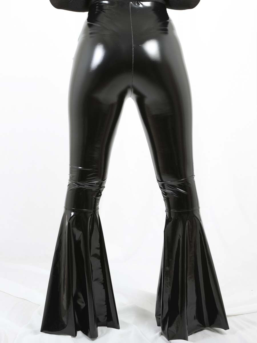 Bell Bottom Vinyl PU Trouser