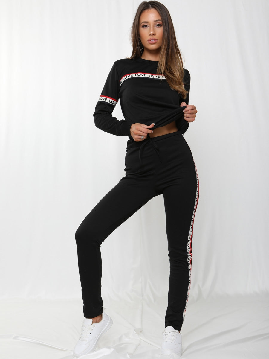 Love Slogan Tape Loungewear Set