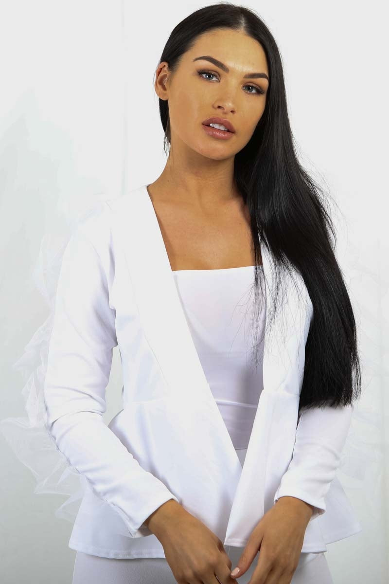 Fishnet Trim Blazer & Trouser Co-ord
