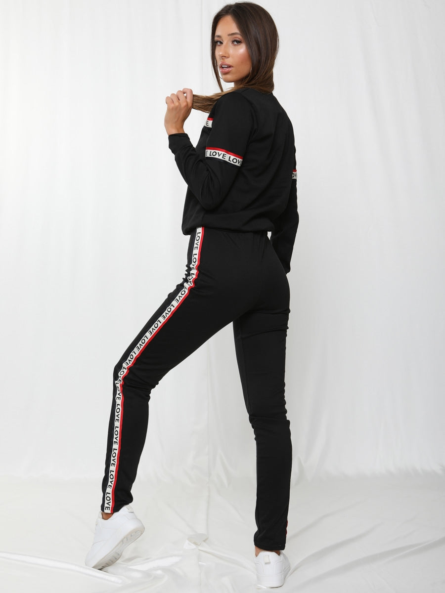 Love Slogan Tape Loungewear Set