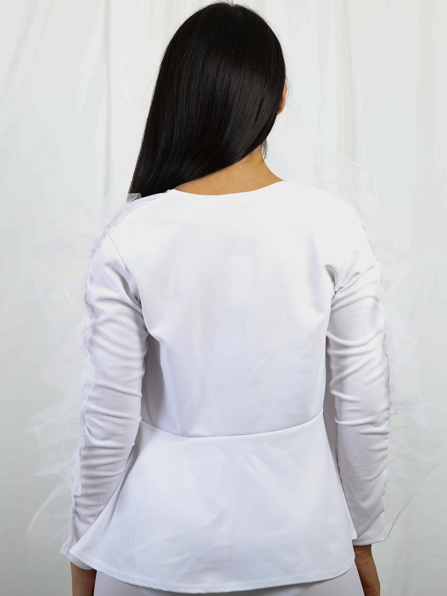 Fishnet Trim Blazer & Trouser Co-ord