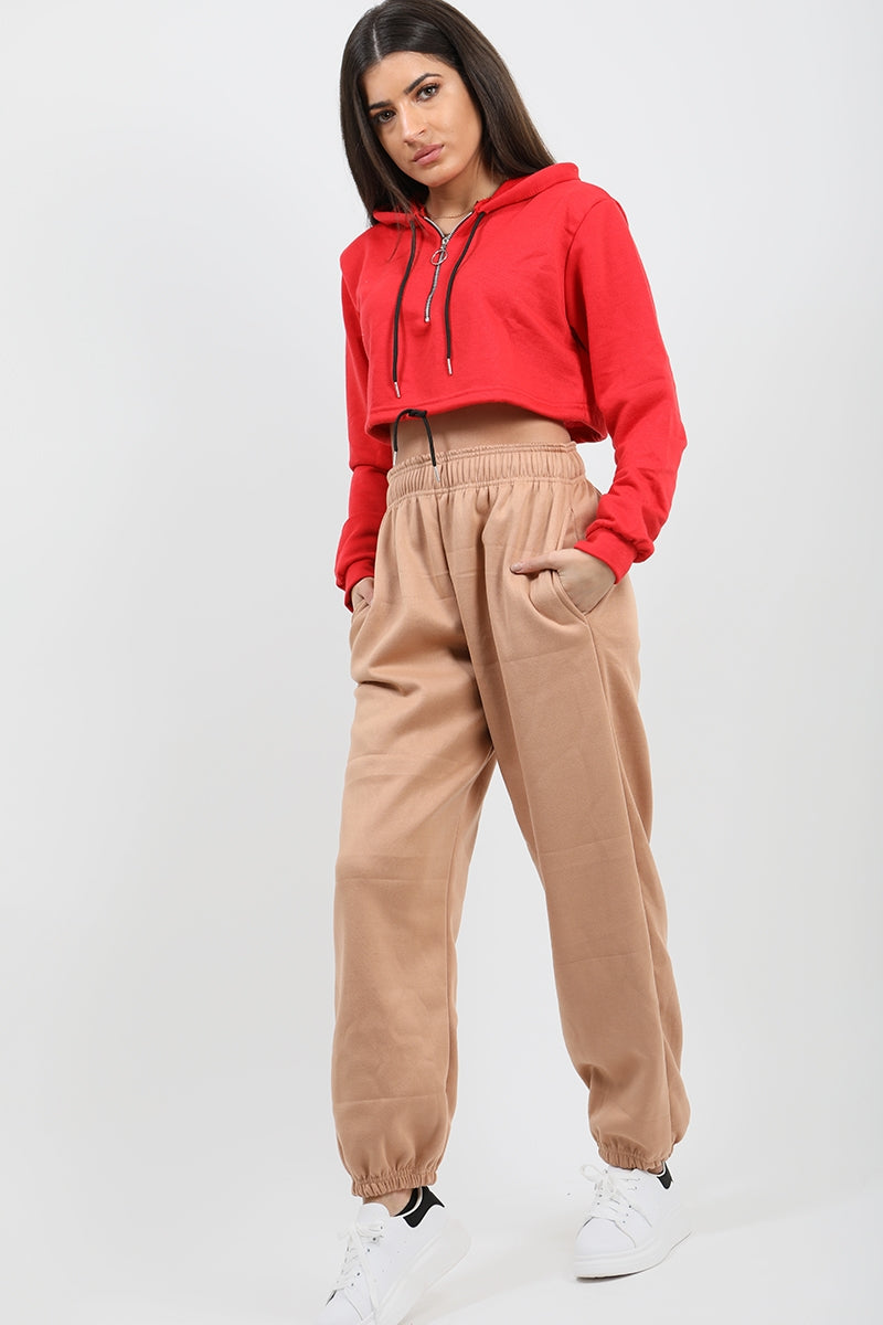 Zip Up Cropped Hoodie