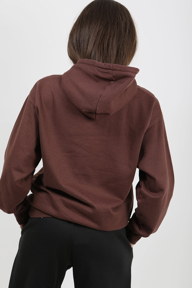 J'Adore Paris Print Fleeced Hoodie