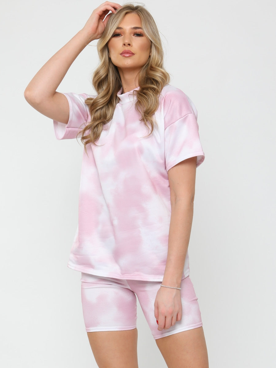 Tie-Dye Oversized T-Shirt & Shorts Co-ord