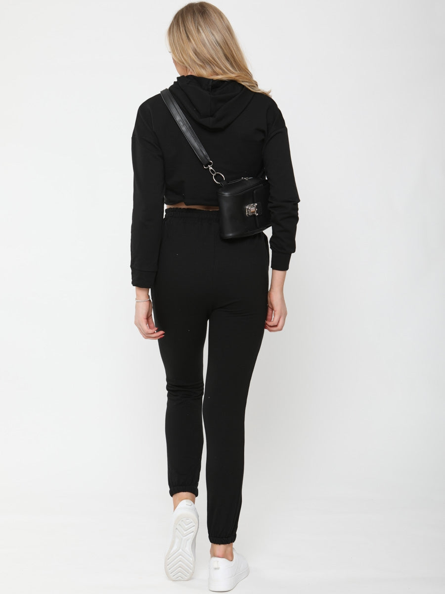 Hooded Crop Top & Trouser Loungewear Co-ord