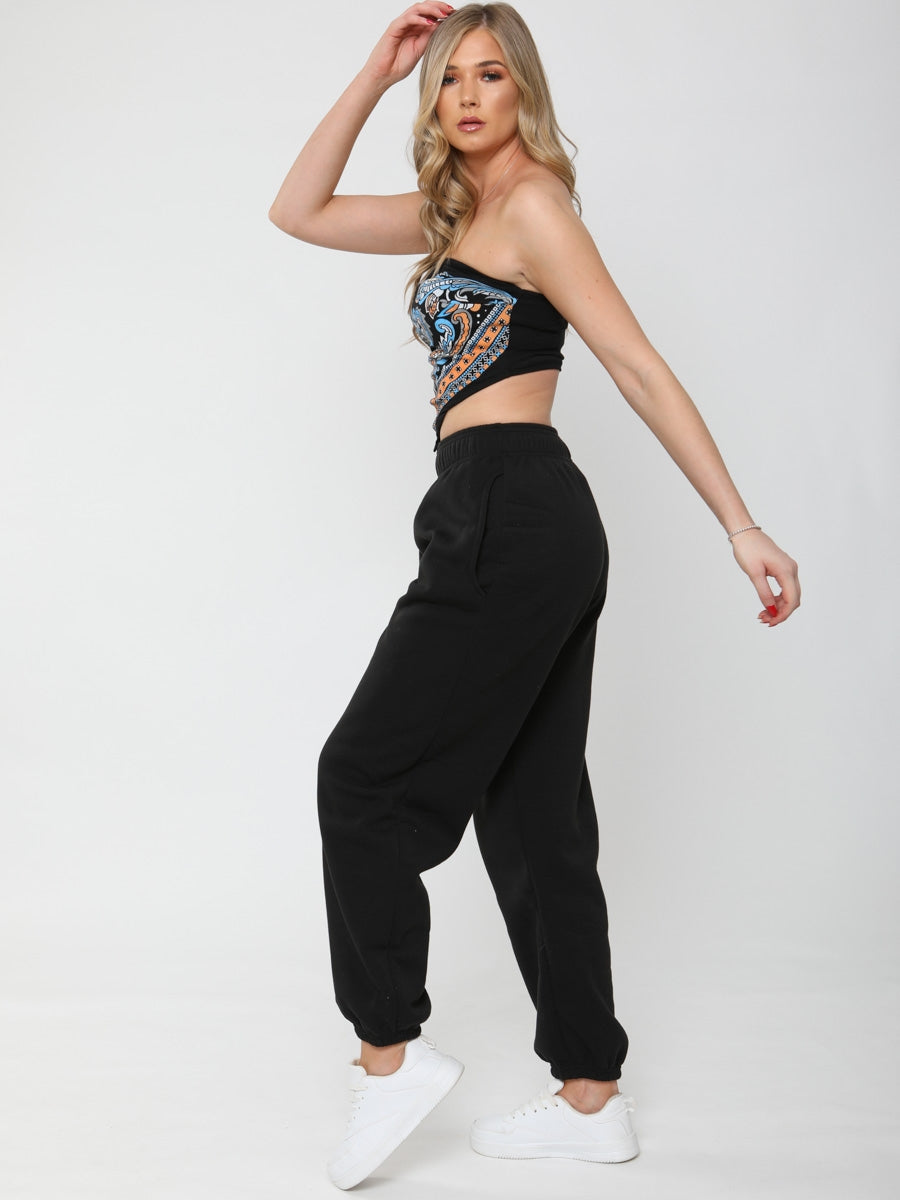 Paisley Print Bandana Scarf Crop Top