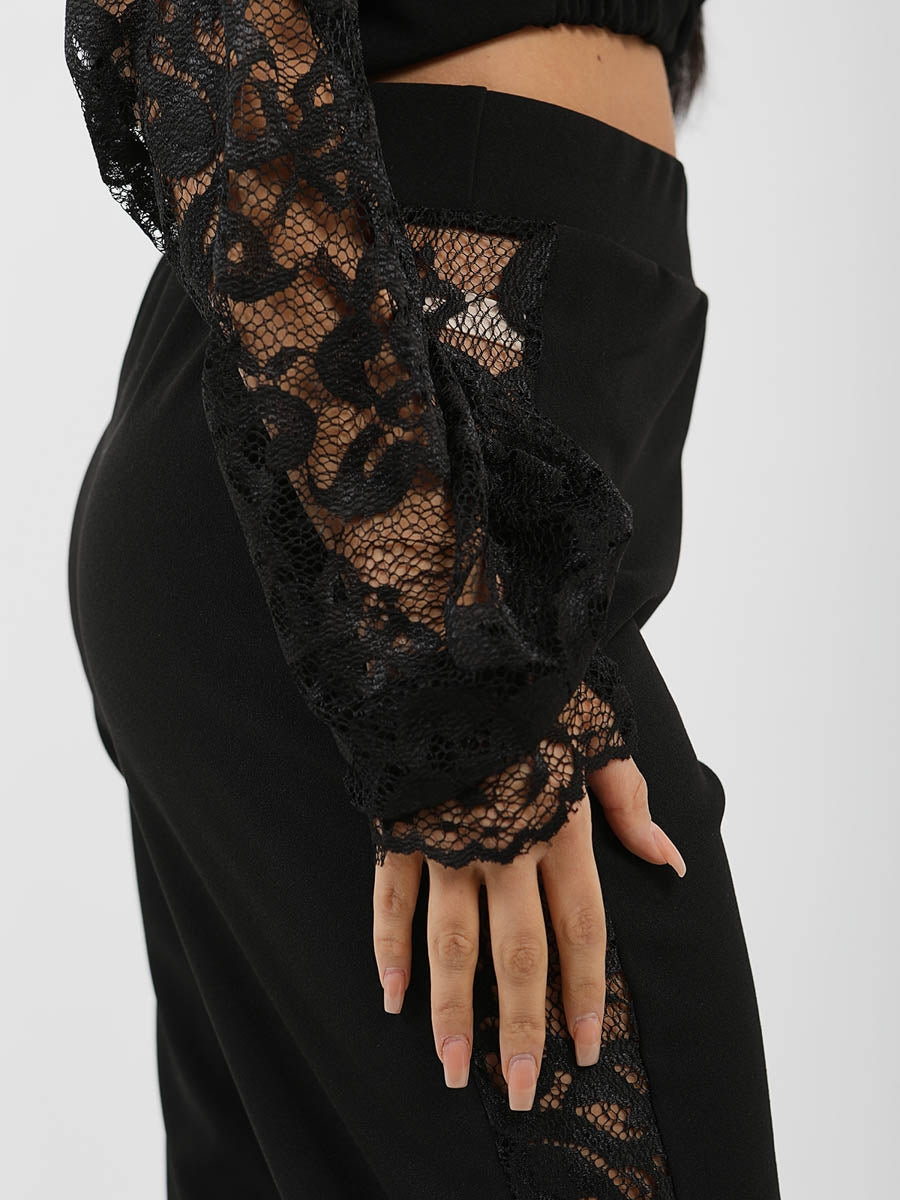 Floral Lace Sleeve & Panel Detail Co-ord