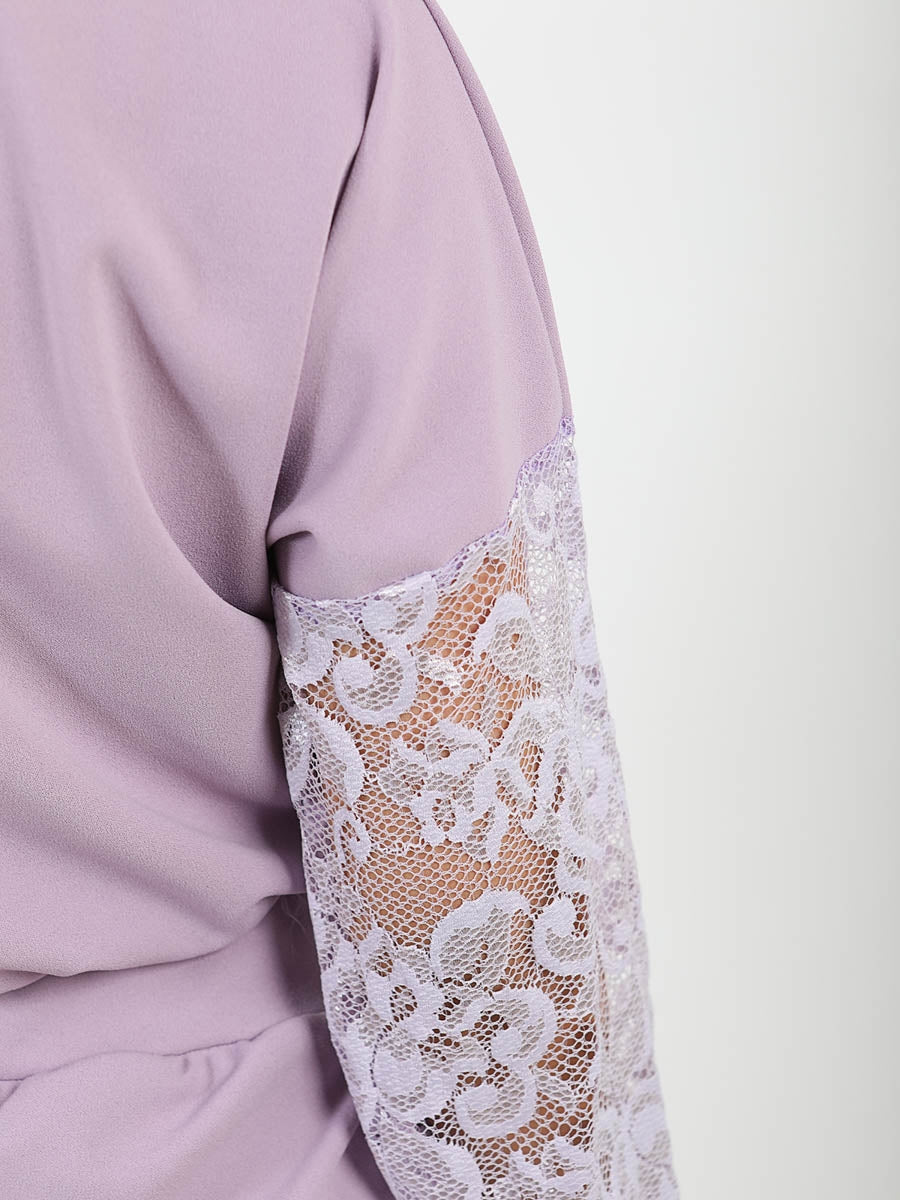 Floral Lace Sleeve & Panel Detail Co-ord