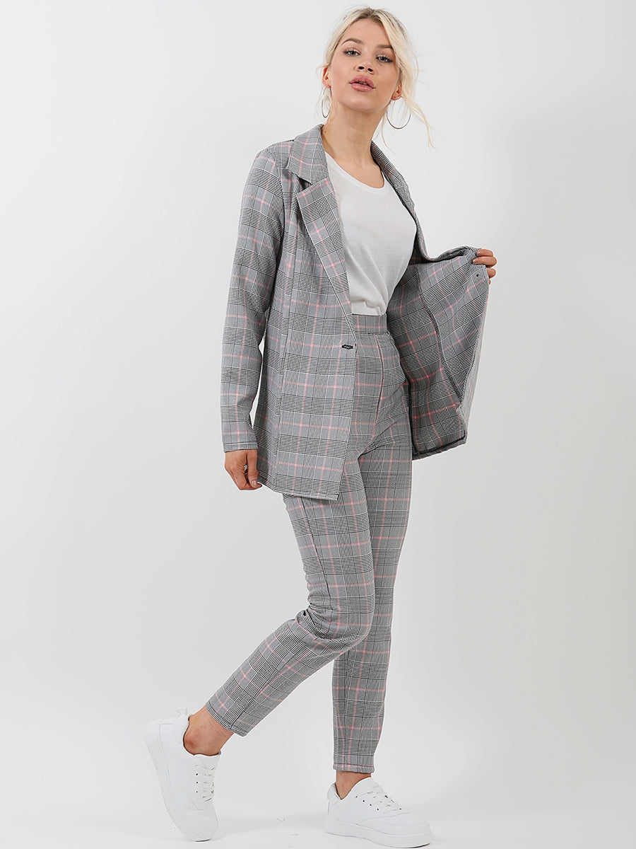 Pink Check Blazer & Trouser Co-ord