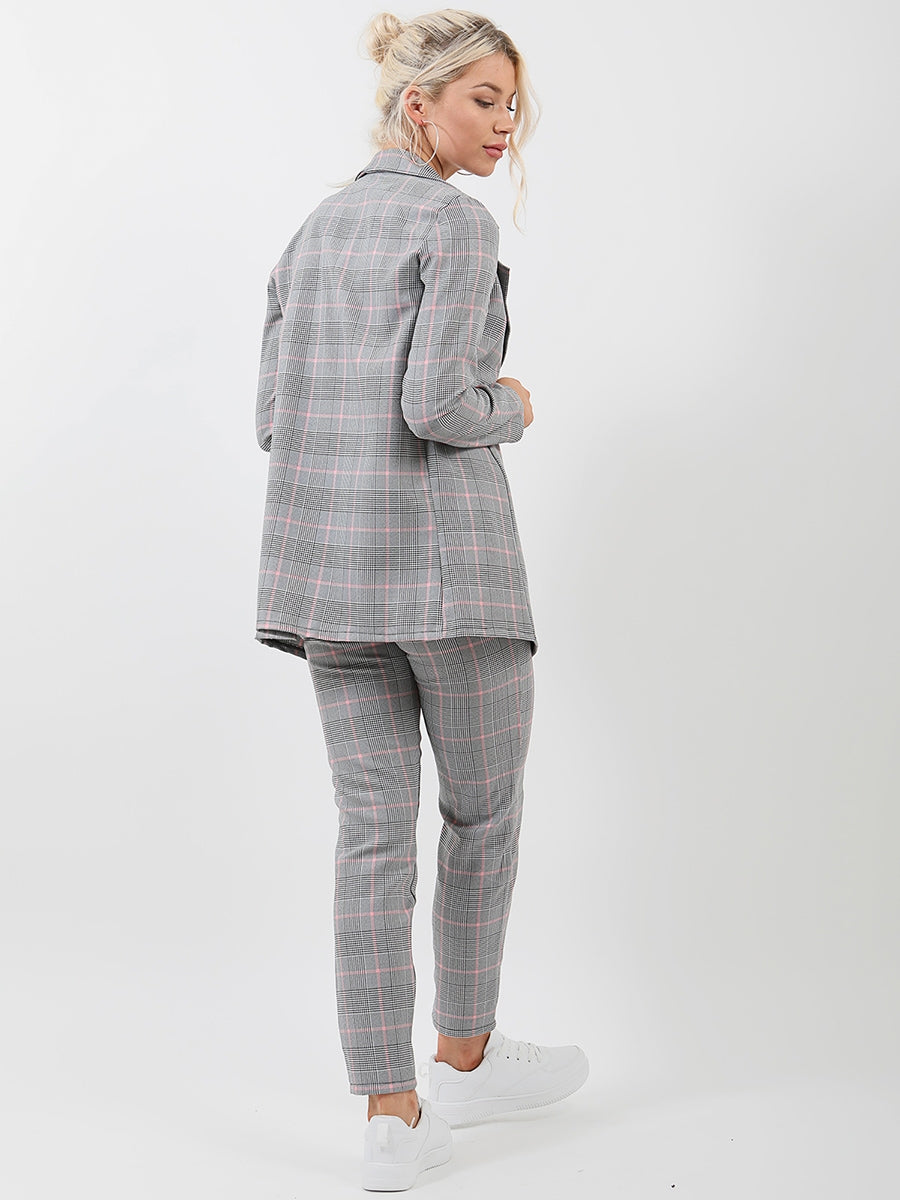 Pink Check Blazer & Trouser Co-ord