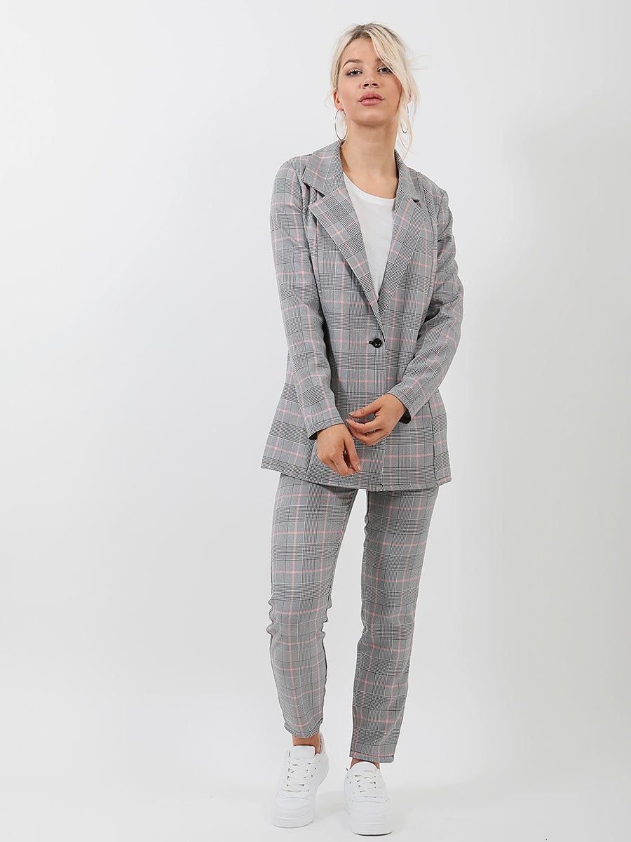Pink Check Blazer & Trouser Co-ord