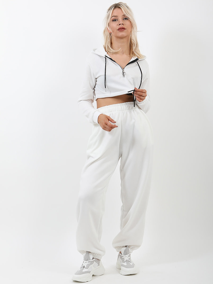 Zip Up Cropped Hoodie
