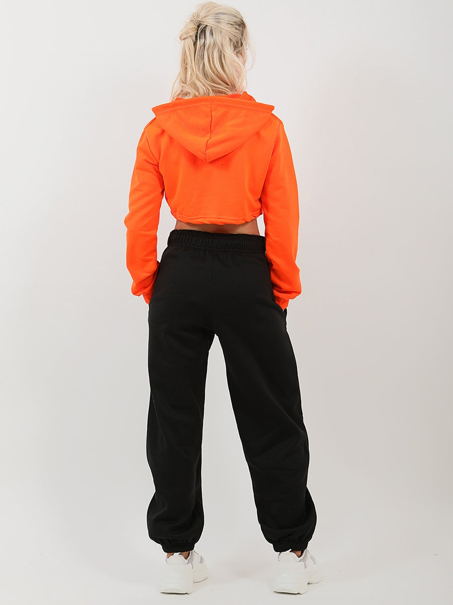 Zip Up Cropped Hoodie