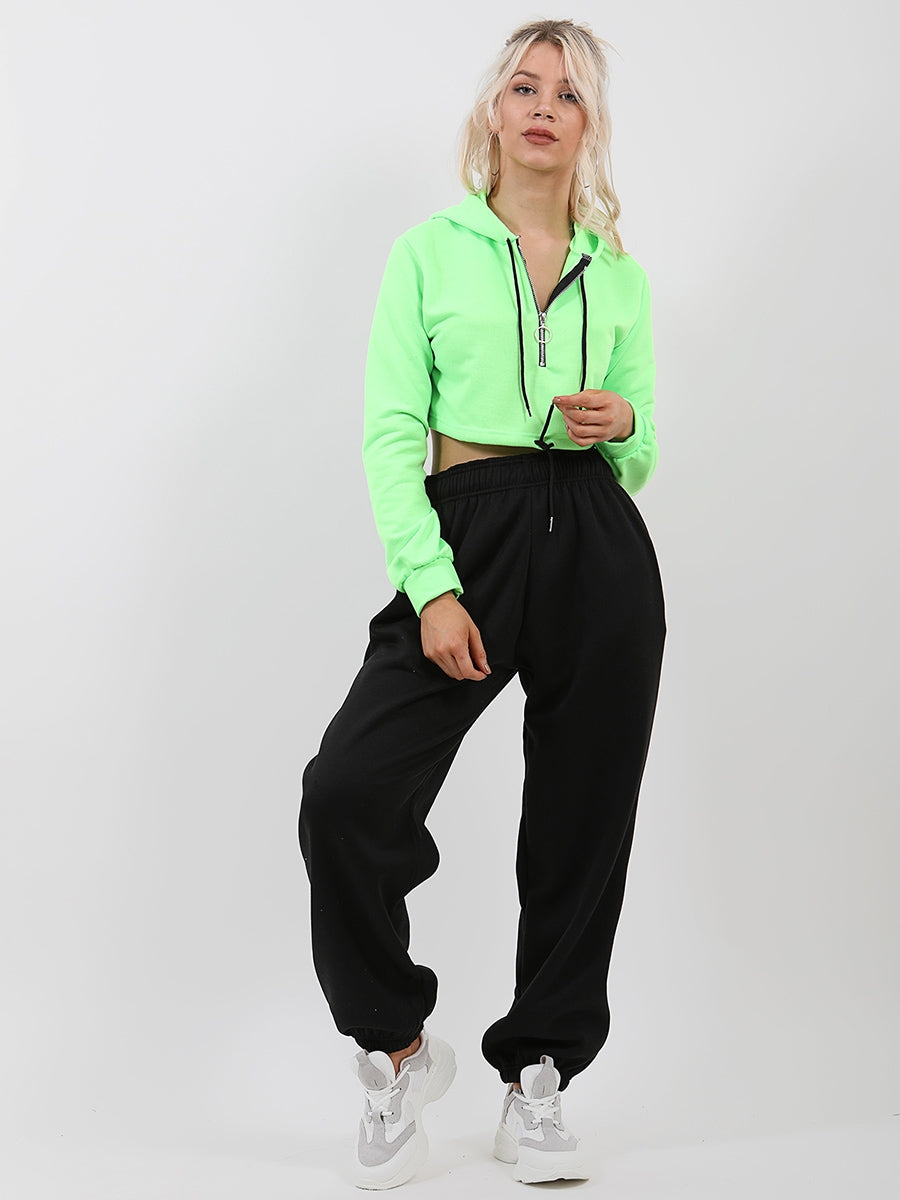 Zip Up Cropped Hoodie
