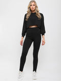 Ribbed Baggy Crop Top & Trouser Co-ord