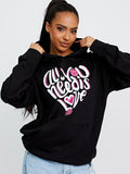 All You Need Is Love Graphic Print Hoodie