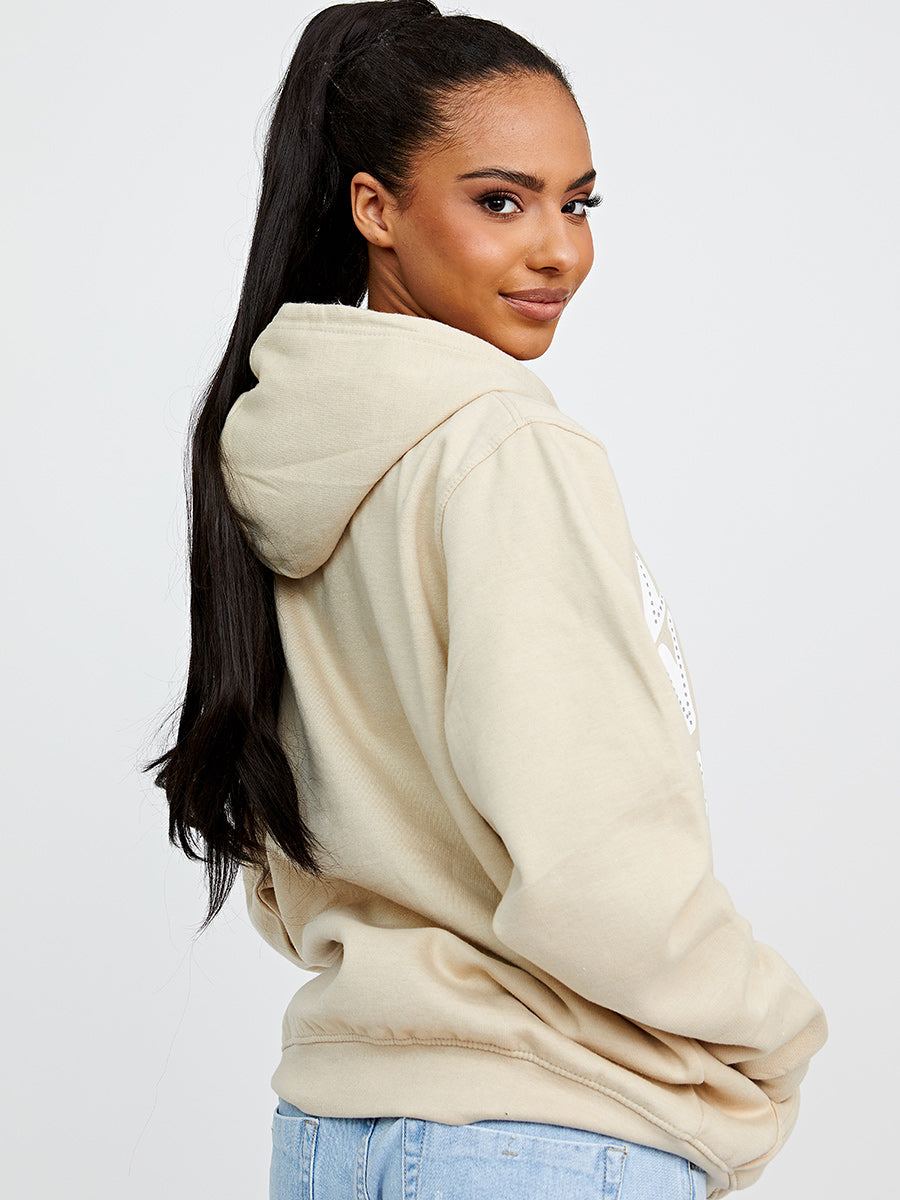 Love Never Fails Graphic Print Hoodie