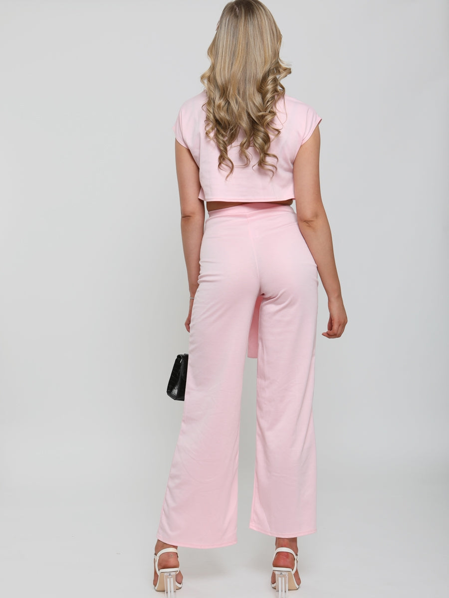 Boxy Crop Top & Tie Knot Trouser Co-ord